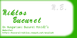 miklos bucurel business card